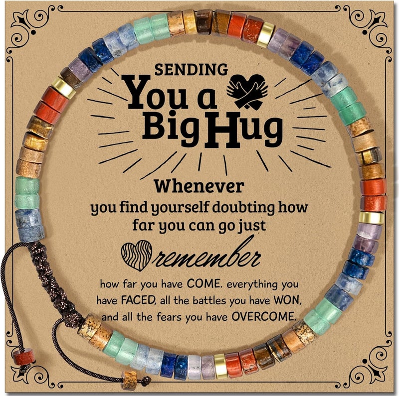 ZOKCC Inspirational Gifts Bracelets for Women: Christmas Day Gifts for Women Friends Sister Mom - Healing Natural Stone Beads Bracelets Thinking of you Get Well Soon Gift for Women - Image 1